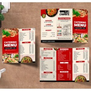 In menu gấp 3 giá rẻ, mẫu đẹp tại In Hoa Long