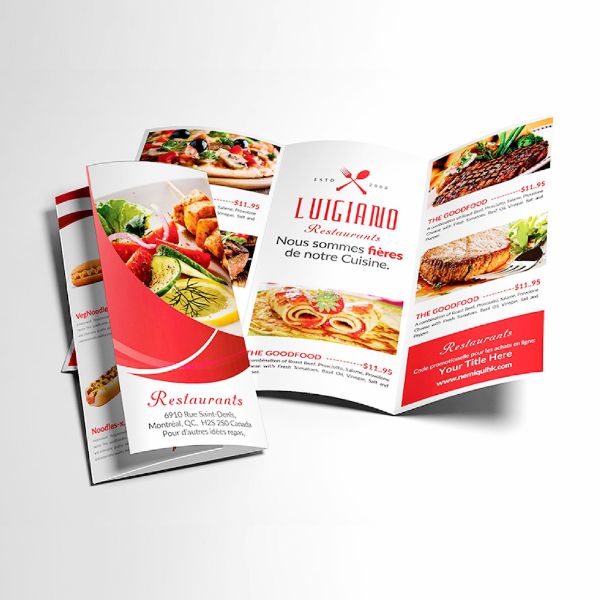 In menu gấp 3 giá rẻ, mẫu đẹp tại In Hoa Long