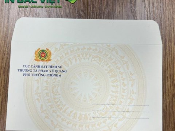 in Hoa Long nhận in phong bì công an yêu cầu