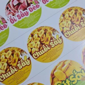 In tem nhãn chuối sấy giá rẻ tại Hà Nội