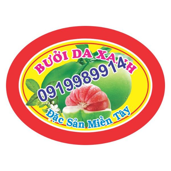 In tem nhãn bưởi giá rẻ, lấy nhanh tại Hà Nội