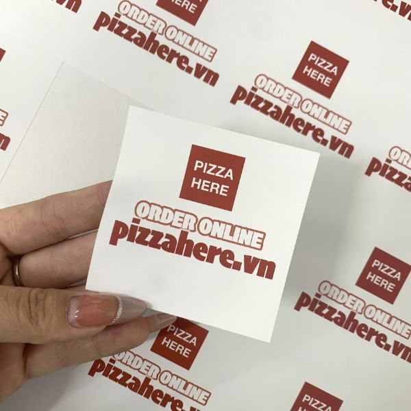 In tem nhãn pizza giá rẻ, lấy nhanh, mẫu đẹp tại In Hoa Long