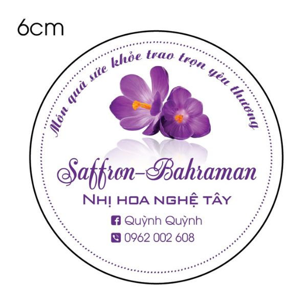 In tem nhãn saffron giá rẻ, lấy nhanh tại In Hoa Long