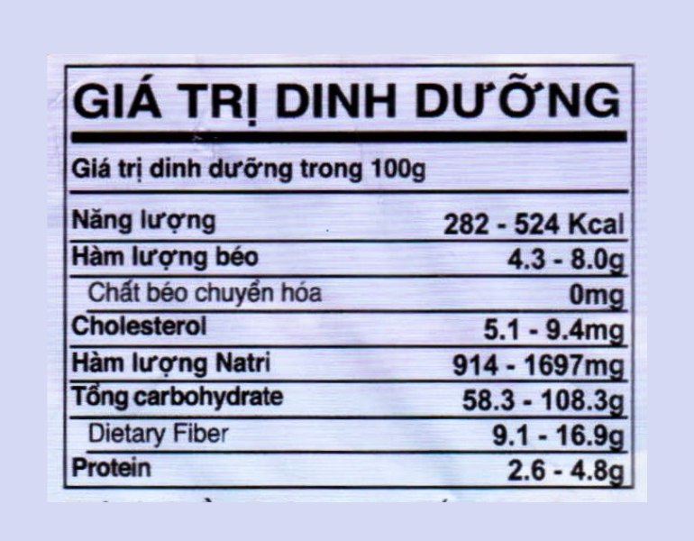 In tem nhãn dinh dưỡng tại Hà Nội