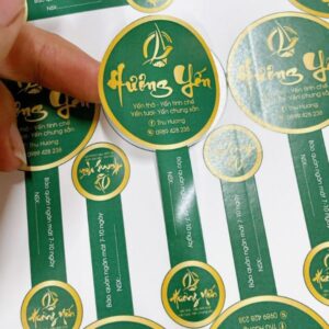 In tem seal niêm phong lọ yến giá rẻ, theo yêu cầu tại Hà Nôi