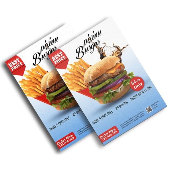 In tờ rơi hamburger giá rẻ, chất lượng cao tại Hà Nội