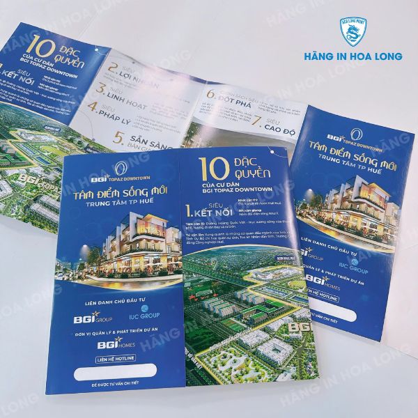 Mẫu tờ rơi gấp 3 đẹp, chất lượng cao tại In Hoa Long