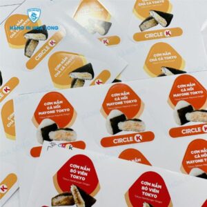 In tem nhãn cơm nắm giá rẻ, lấy nhanh tại In Hoa Long