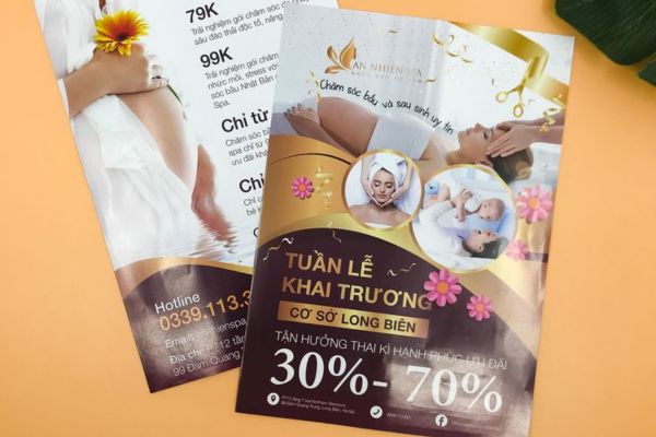 Mẫu tờ rơi spa đẹp, thiết kế theo yêu cầu tại In Hoa Long