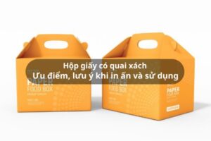 Hộp giấy có quai xách – Ưu điểm, lưu ý
