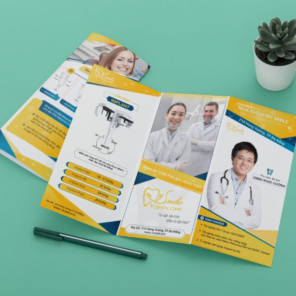 In brochure nha khoa giá rẻ, thiết kế theo yêu cầu tại Hà Nội