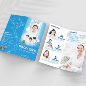 In brochure nha khoa giá rẻ, thiết kế theo yêu cầu tại Hà Nội