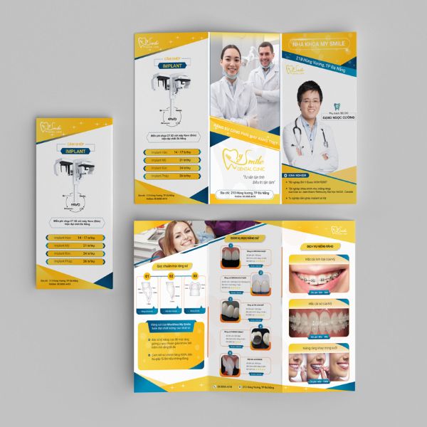 In brochure nha khoa giá rẻ, thiết kế theo yêu cầu tại Hà Nội