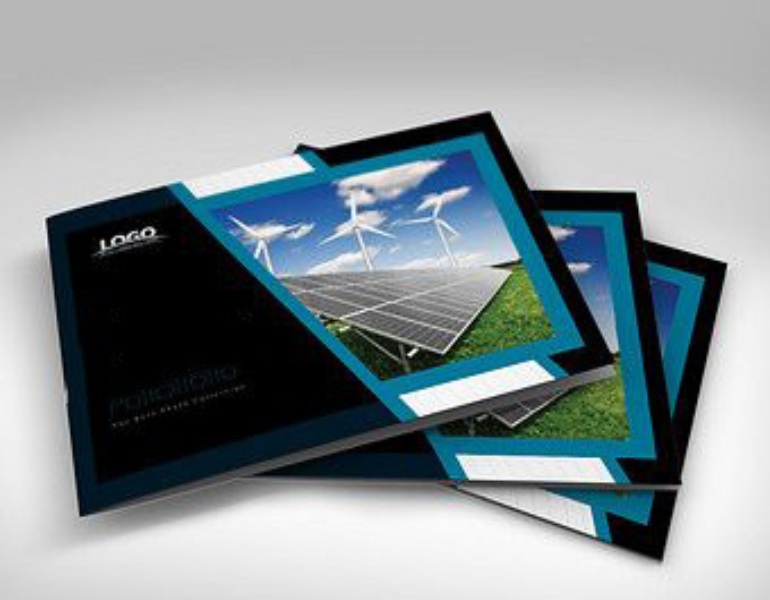 In brochure pin mặt trời tại xưởng uy tín