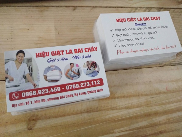 in Hoa Long nhận in card visit giặt là theo yêu cầu