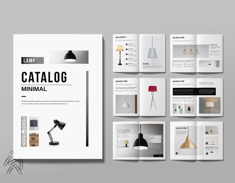 In catalogue đèn trang trí chất lượng sắc nét