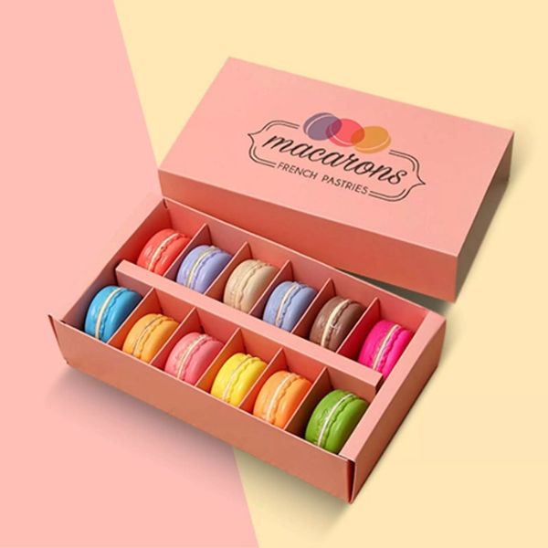 In hộp đựng bánh macaron giá rẻ, thiết kế theo yêu cầu tại In Hoa Long
