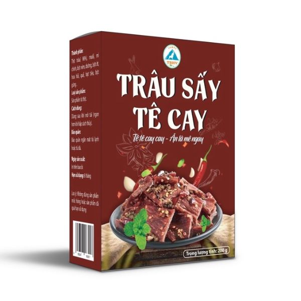 In hộp đựng thịt trâu sấy giá rẻ, thiết kế theo yêu cầu tại Hà Nội