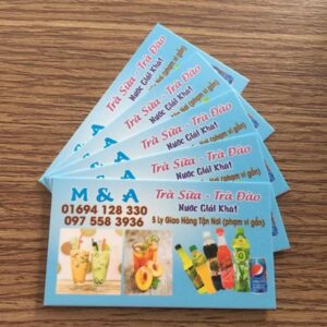 In card visit trà sữa giá rẻ, mẫu đẹp tại In Hoa Long