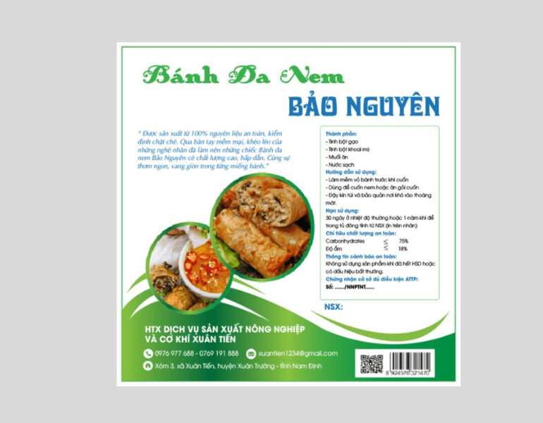 In tem bánh đa nem chống giả chuyên nghiệp