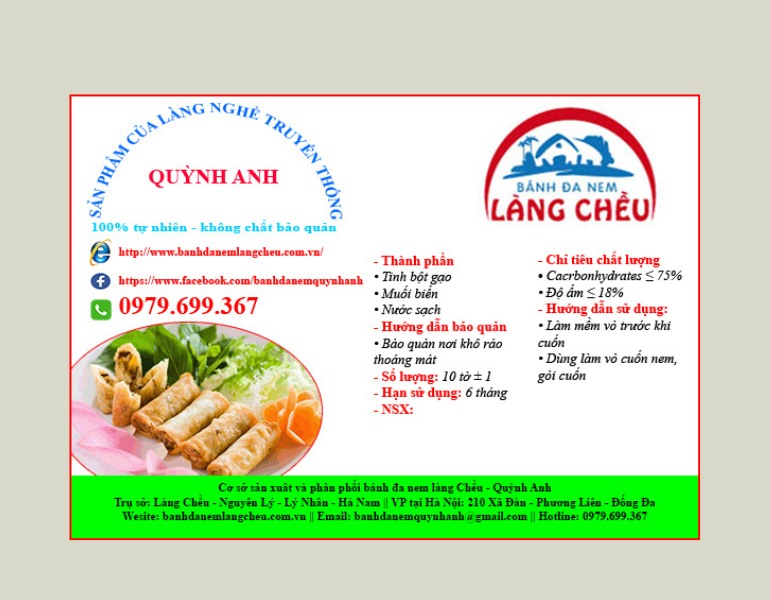 In tem bánh đa nem giá rẻ
