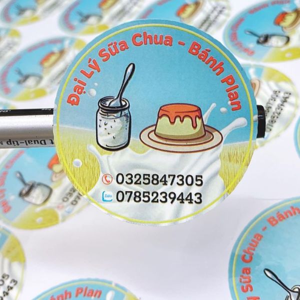 In tem bánh flan giá rẻ, lấy nhanh theo yêu cầu tại Hà Nội
