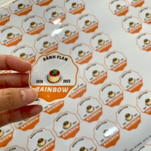 In tem bánh flan giá rẻ, lấy nhanh theo yêu cầu tại Hà Nội