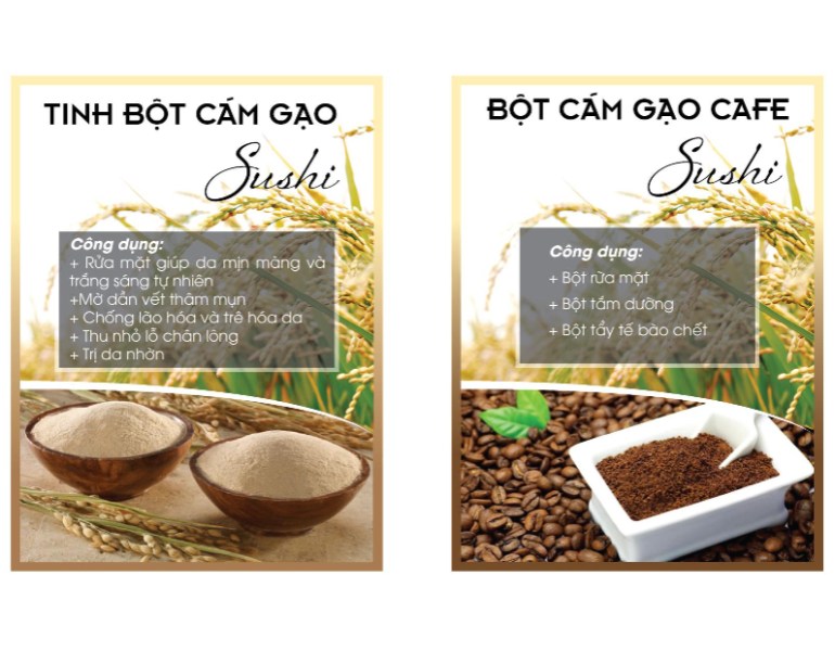 In tem nhãn bột cám gạo decal giấy