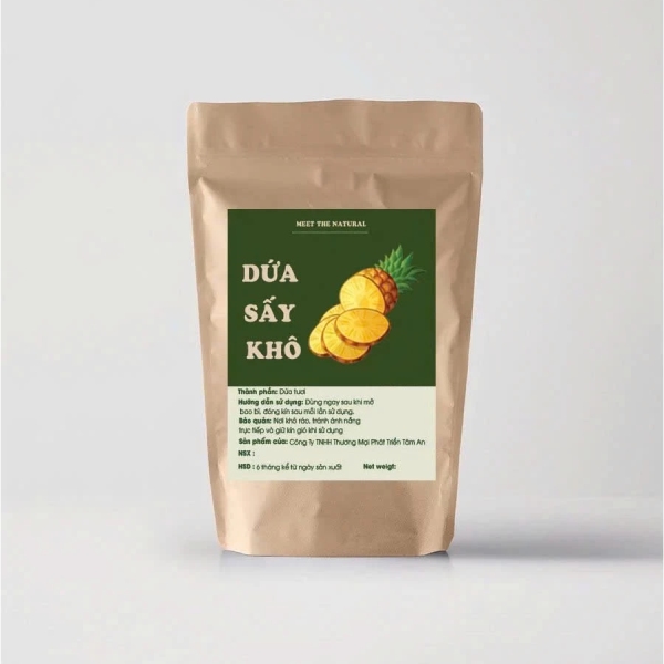 in Hoa Long nhận in tem nhãn dứa sấy theo yêu cầu