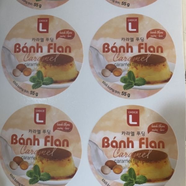 In tem bánh flan giá rẻ, lấy nhanh theo yêu cầu tại Hà Nội