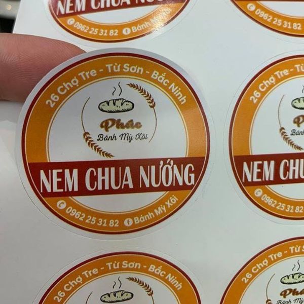 In tem nhãn nem chua giá rẻ, lấy nhanh theo yêu cầu tại Hà Nội