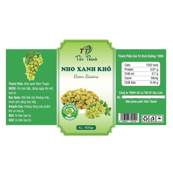 In tem nhãn nho khô giá rẻ, lấy nhanh theo yêu cầu tại Hà Nội