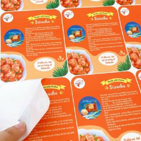 In tem nhãn nước sốt giá rẻ, lấy nhanh tại In Hoa Long
