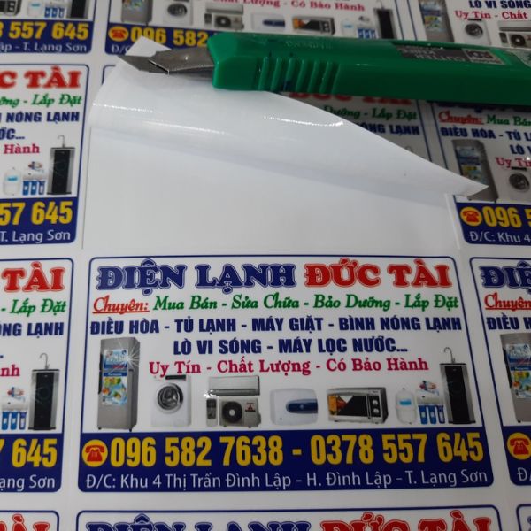 In tem sửa chữa điện lạnh giá rẻ, lấy nhanh tại In Hoa Long