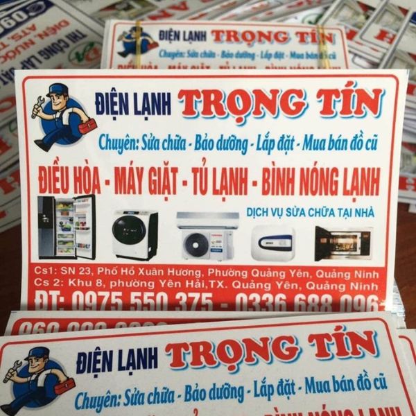 In tem sửa chữa điện lạnh giá rẻ, lấy nhanh tại In Hoa Long