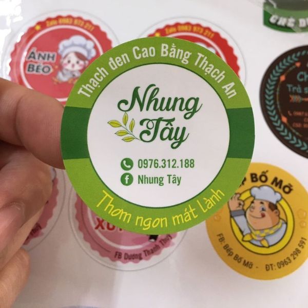 In tem nhãn thạch đen giá rẻ, lấy nhanh tại Hoa Long