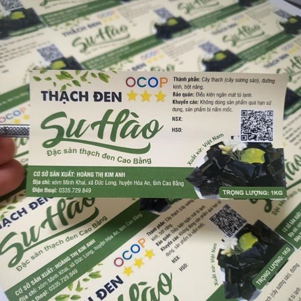 In tem nhãn thạch đen giá rẻ, lấy nhanh tại Hoa Long