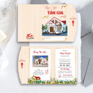 In thiệp mời tân gia giá rẻ, thiết kế theo yêu cầu tại Hà Nội