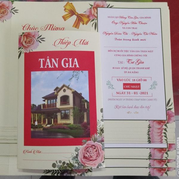 In thiệp mời tân gia giá rẻ, thiết kế theo yêu cầu tại Hà Nội