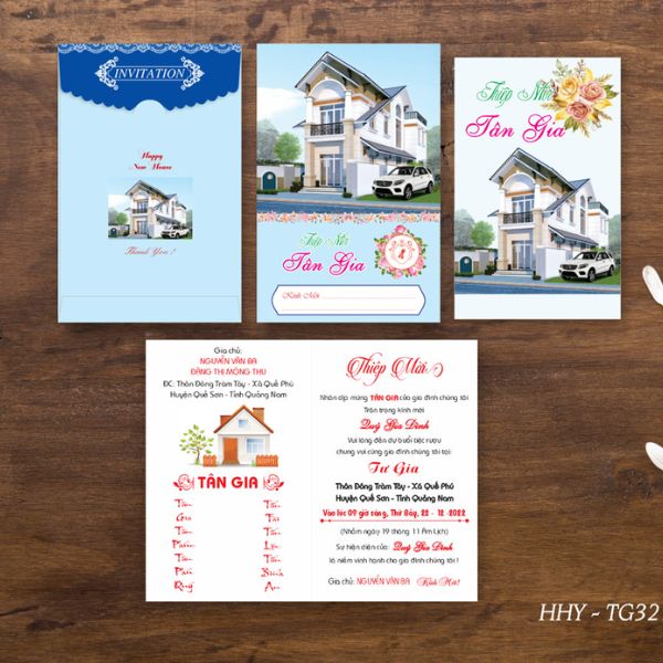 In thiệp mời tân gia giá rẻ, thiết kế theo yêu cầu tại Hà Nội