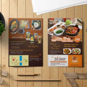 In tờ rơi cơm văn phòng giá rẻ, chuyên nghiệp tại In Hoa Long
