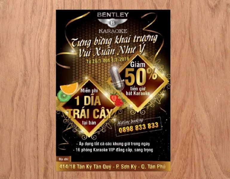 In tờ rơi karaoke thu hút khách hàng