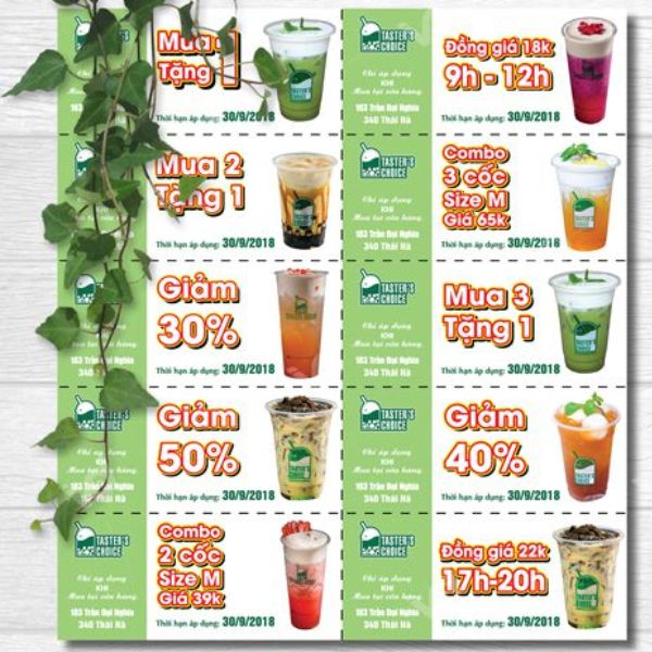 In voucher trà sữa giá rẻ, thiết kế theo yêu cầu