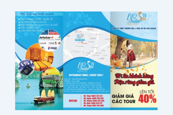 Lưu ý khi thiết kế mẫu tờ rơi ngành du lịch giúp tăng hiệu quả