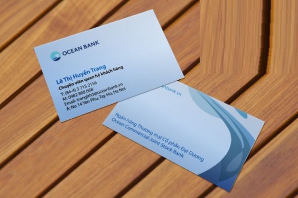 Mẫu card visit ngân hàng đẹp, chất lượng tại In Hoa Long