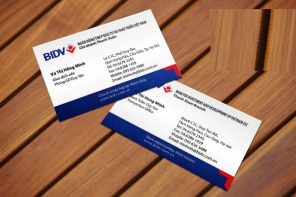 Mẫu card visit ngân hàng đẹp, chất lượng tại In Hoa Long