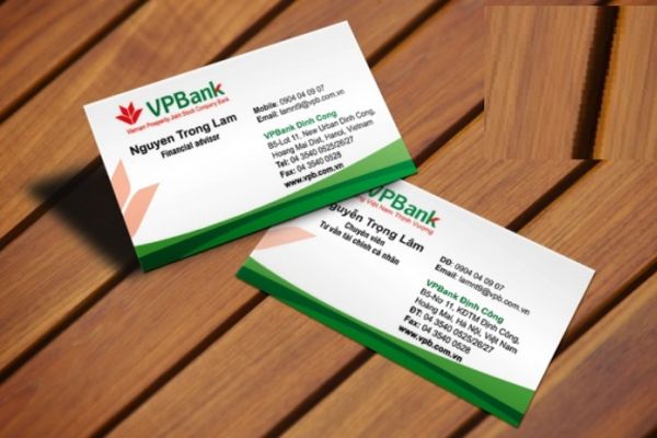 Mẫu card visit ngân hàng đẹp, chất lượng tại In Hoa Long