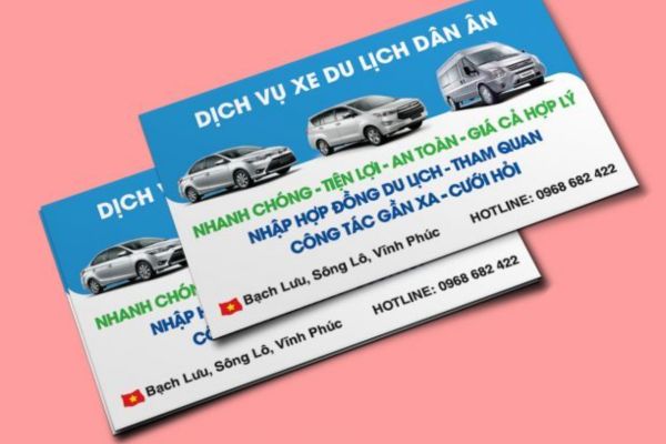 Mẫu card visit xe du lịch đẹp, thiết kế chuyên nghiệp tại In Hoa Long
