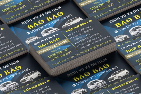 Mẫu card visit xe du lịch đẹp, thiết kế chuyên nghiệp tại In Hoa Long