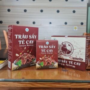In hộp đựng thịt trâu sấy giá rẻ, thiết kế theo yêu cầu tại Hà Nội